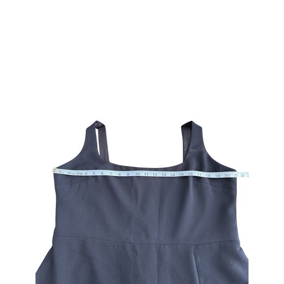 BHLDN Navy Blue Ashlynn Wedding Guest Side Slit Crepe Formal Maxi Gown Dress - Picture 9 of 11